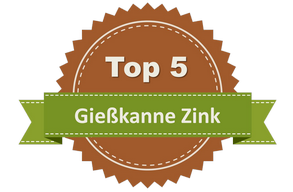 Buri Zink-Gie/ßkanne 5L mit Henkel Blumenkanne Wasserkanne Garten Dekokanne Blechkanne